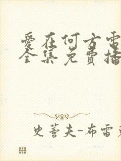 爱在何方电视剧全集免费播放