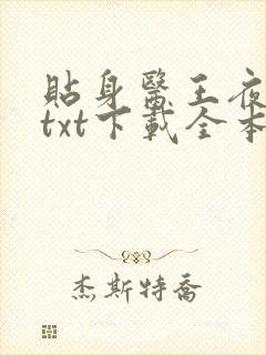 贴身医王夜独醉txt下载全本封面