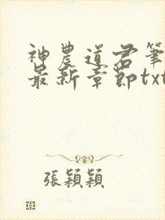 神农道君笔趣阁最新章节txt封面