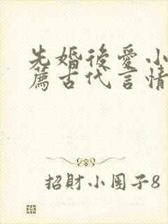 先婚后爱小说推荐古代言情封面