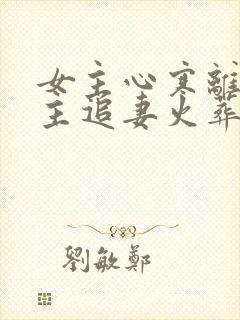 女主心寒离开男主追妻火葬场现言