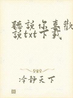 听说你喜欢我小说txt下载