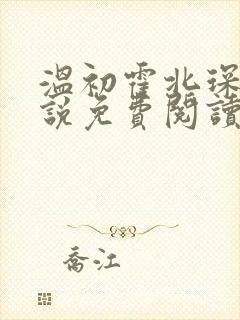 温初霍北琛的小说免费阅读无弹窗