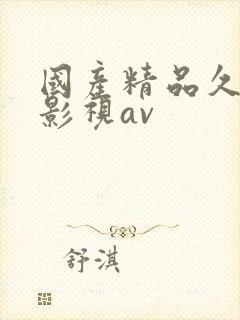 国产精品久久久影视av