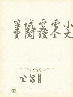 宁城云雪小说免费阅读全文最新章节