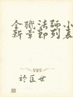 全职法师小说最新章节列表免费