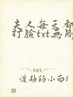 夫人每天都在线打脸txt无删减封面