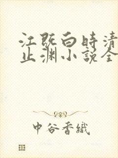 江既白时清让江止渊小说全文阅读封面
