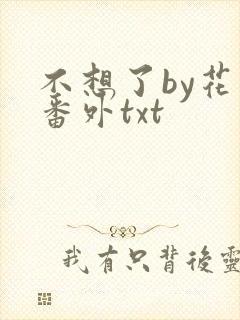 不想了by花卷番外txt