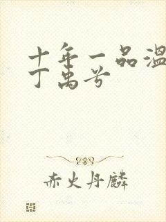 十年一品温如言丁禹兮