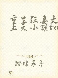 重生狂妻大佬宠上天小说txt下载