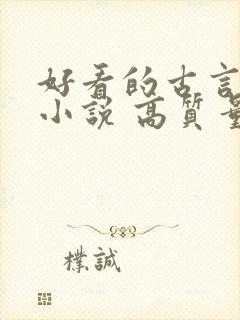 好看的古言言情小说 高质量封面