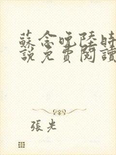 苏念晚陆时衍小说免费阅读最新章节封面