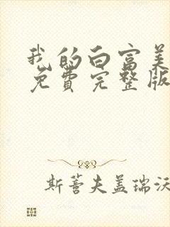 我的白富美老婆免费完整版封面