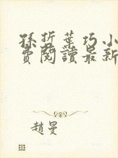 孙哲叶巧小说免费阅读最新章节