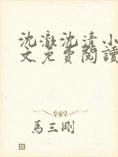 沈澈沈清小说全文免费阅读最新章节封面