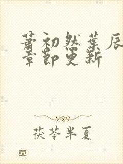 萧初然叶辰最新章节更新