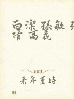 白洁 孙敏 张倩 高义封面