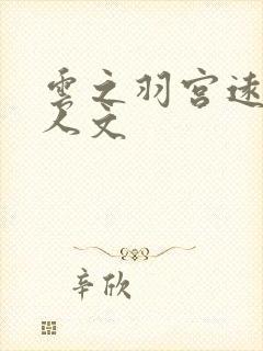 云之羽宫远徽同人文封面