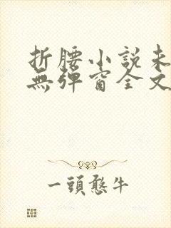 折腰小说未删减无弹窗全文免费阅读