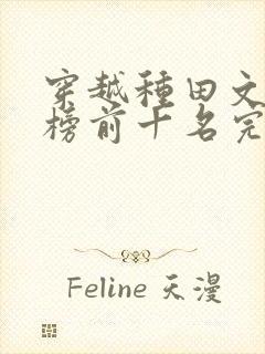 穿越种田文排行榜前十名完结篇