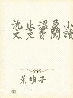 沈止温盈小说全文免费阅读