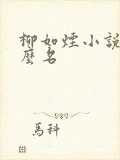 柳如烟小说叫什么名