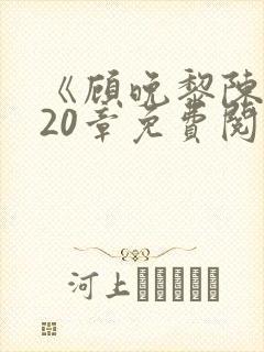 《顾晚黎陈亦》20章免费阅读小说封面