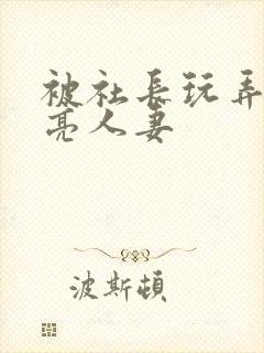 被社长玩弄的漂亮人妻封面