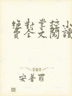 绝对掌控小说免费全文阅读笔趣阁