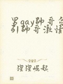 男gay帅哥勾引帅哥激情视频