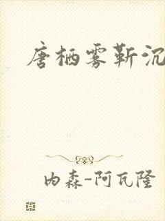 唐栖雾靳沉野