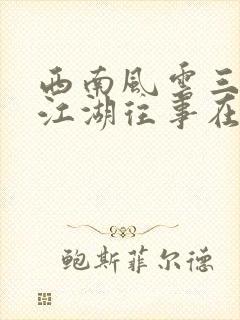 西南风云三十年江湖往事在线阅读封面