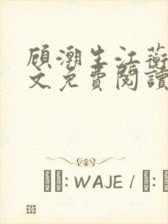 顾潮生江蘅枝全文免费阅读