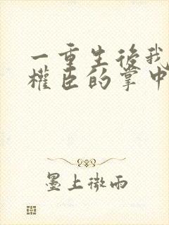 一重生后我成了权臣的掌中娇