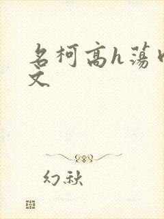 名柯高h荡肉爽文