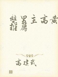 双男主高黄小说推荐