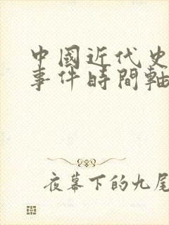 中国近代史历史事件时间轴