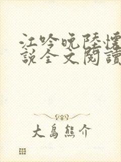 江吟晚陆怀瑾小说全文阅读笔趣阁