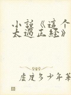 小说《这个人仙太过正经》