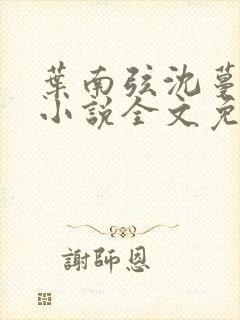 叶南弦沈蔓歌的小说全文免费阅读