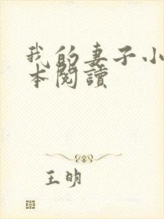 我的妻子小谨全本阅读封面