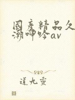 国产精品久久高潮呻吟av封面