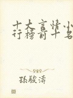 十大言情小说排行榜前十名封面