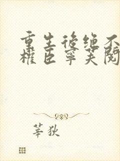 重生后绝不嫁给权臣宁芙阅读全文