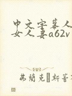 中文字幕人妻熟女人妻a62v网封面