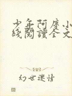 少年阿庆小说在线阅读全文