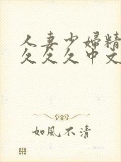 人妻少妇精品久久久久中文字幕