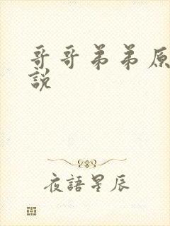 哥哥弟弟原耽小说