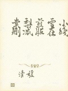 棠梨煎雪小说无删减版在线阅读